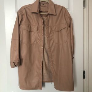Faux leather Shacket
